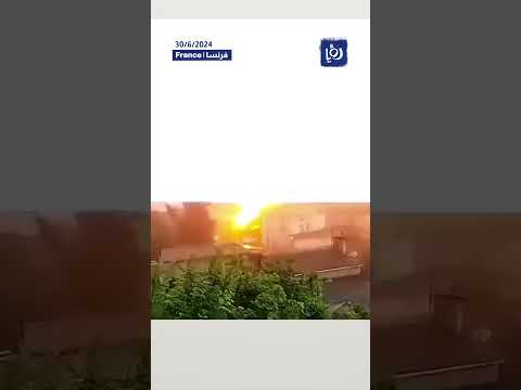 صاعقة في فرنسا تشطر شجرة إلى نصفين