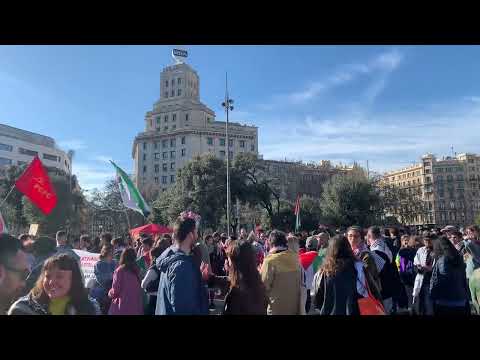 احتفالات وقف الحرب على غزة فى اسبانيا
