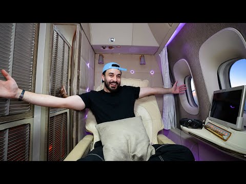 تجربتي على الدرجة الأولى في احلى و اغلى مقعد في الطيران الاماراتي 🇦🇪✈️
