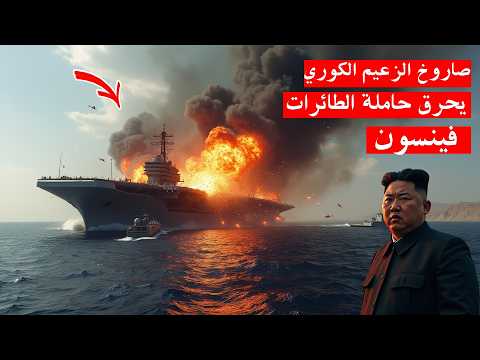 عاجل : صاروخ الزعيم الكوري الشمالي يغرق حاملة الطائرات الامريكية فينسون . وترامب يشتعل غضبا َ !