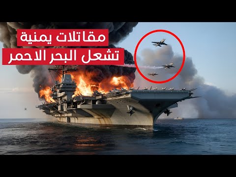 🔴 القوات اليمنية تستهدف اكبر حاملة طائرات امريكية بالبحر الاحمر و الاسطول الامريكي يستغيث 😱