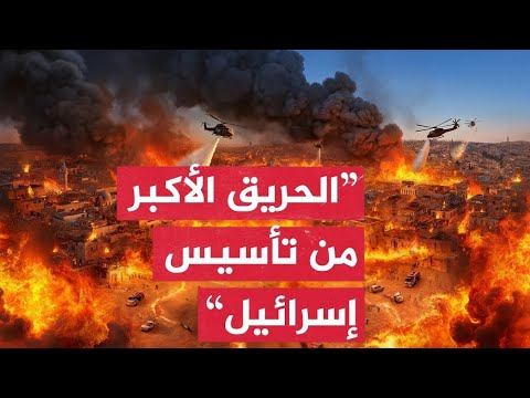 آخر التطورات..مشاهد جديدة لأضخم حريق يضرب الاحتلال بتاريخه! نيران واسعة تشل إسرائيل ونتنياهو يستنجد!