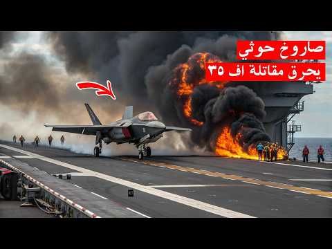 عاجل : الحوثيون يعلنون عن احراق مقاتلة اف 35 أمريكية في البحر الأحمر , والاسطول الأمريكي يستغيث