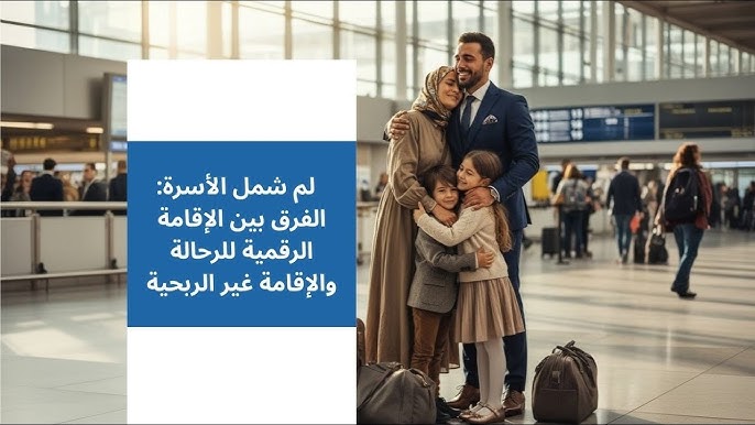 لَمُّ الشَّمْل العائلي: الإقامة الرَّقَمية (نوماد رقمي) مقابل الإقامة غير الربحية 👨‍👩‍👧‍👦 الفَرْق بين الإجرائين كَبِير جِدًّا: ⚖️ مع الإقامة الرَّحَّالة الرقمية 💻✨
