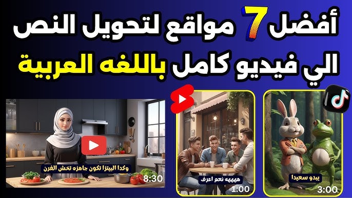 تحويل النص الي فيديو باللغه العربية – عمل فيديو بالذكاء الاصطناعي – مجانا بلا حدود