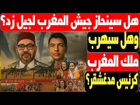 اسقط جيل زد رئيس مدغشقر وملك المغرب مذعورا يجهز طائرة الهروب! فهل سينحاز جيش المغرب للمحتجين؟
