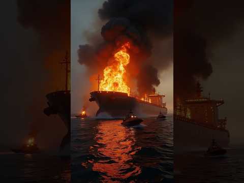 “مشاهد مرعبة: صاروخ يمني يحول ناقلة نفط إسرائيلية إلى كتلة نار”